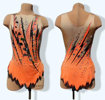 Kleid "orange Disco" (146-152)