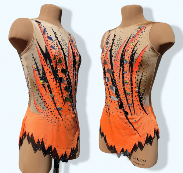 Kleid "orange Disco" (146-152)