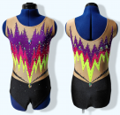 Body schwarz/bunt "purple peaks" (134 - 140)