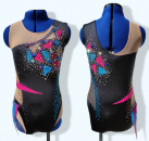 Body schwarz/pink/türkis "triangle" (158- 164)